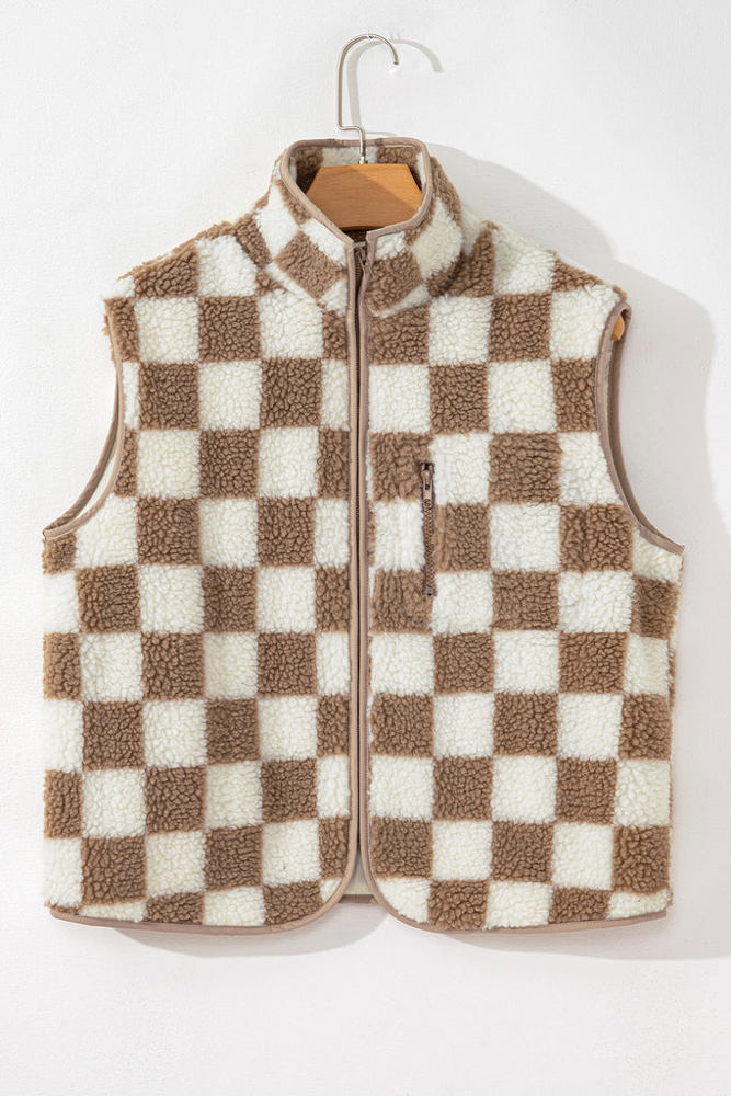 HIDDEN GEMS The Cozy Checker Sherpa Vest