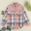  HIDDEN GEMS Tara Colorblock Plaid Shacket