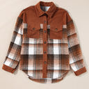  HIDDEN GEMS Tara Colorblock Plaid Shacket