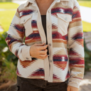  HIDDEN GEMS | Western Aztec Corduroy Patchwork Shacket