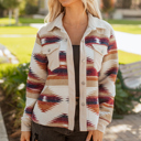  HIDDEN GEMS | Western Aztec Corduroy Patchwork Shacket