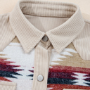  HIDDEN GEMS | Western Aztec Corduroy Patchwork Shacket