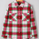  HIDDEN GEMS | Plaid Flannel Buttoned Christmas Shacket