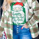  HIDDEN GEMS | Plaid Flannel Buttoned Christmas Shacket