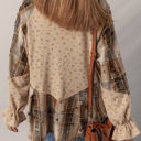  HIDDEN GEMS | Boho Floral Plaid Patchwork Ruffle Shacket