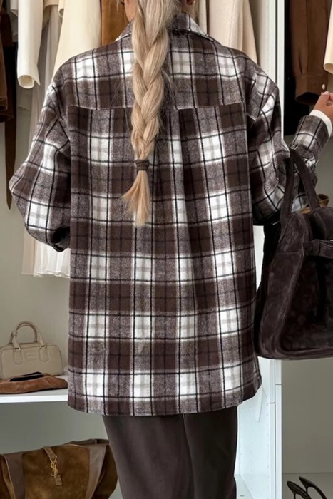 HIDDEN GEMS | Plaid Flannel Chest Pocket Shacket