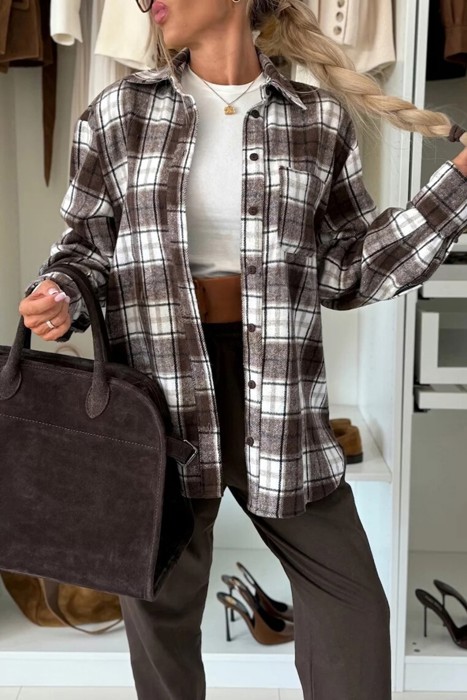 HIDDEN GEMS | Plaid Flannel Chest Pocket Shacket