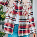  HIDDEN GEMS | Plaid Chest Pocket Buttoned Shacket