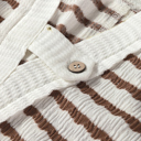 HIDDEN GEMS | Stripe Hooded Long Sleeve Top