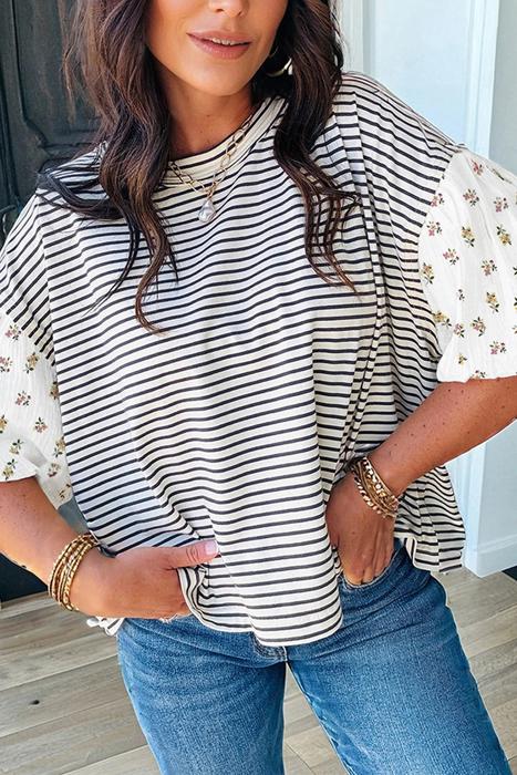 Darla Stripe Puff Sleeve Top