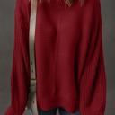 Red Dahlia Small HIDDEN GEMS | Solid Front Seam Drop Shoulder Sweater