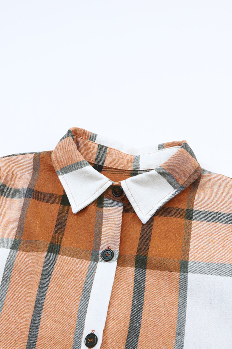 HIDDEN GEMS | Plaid Ruffle Sleeve Shirt Dress