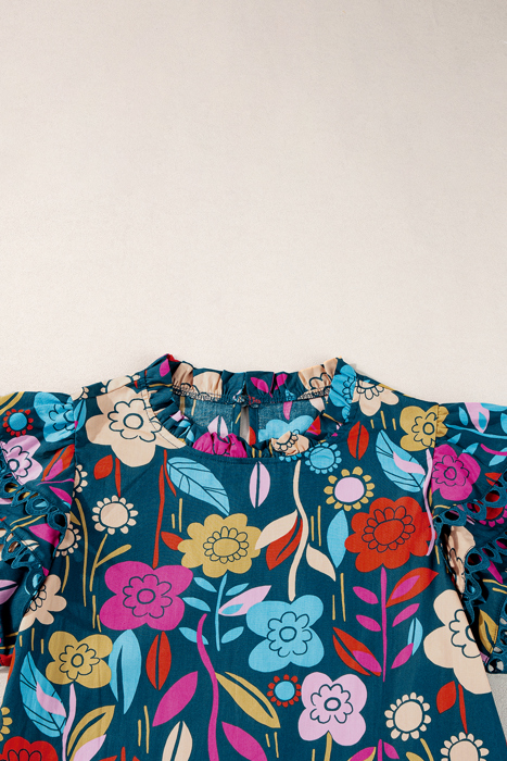 HIDDEN GEMS | Floral Tiered Ruffle Sleeve Blouse