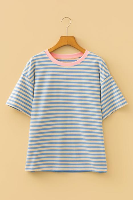 Into the Blues Striped Tee