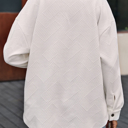  HIDDEN GEMS | Solid Textured Flap Pocket Shacket