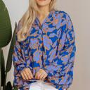  HIDDEN GEMS | Floral Batwing Sleeve Buttoned Shirt