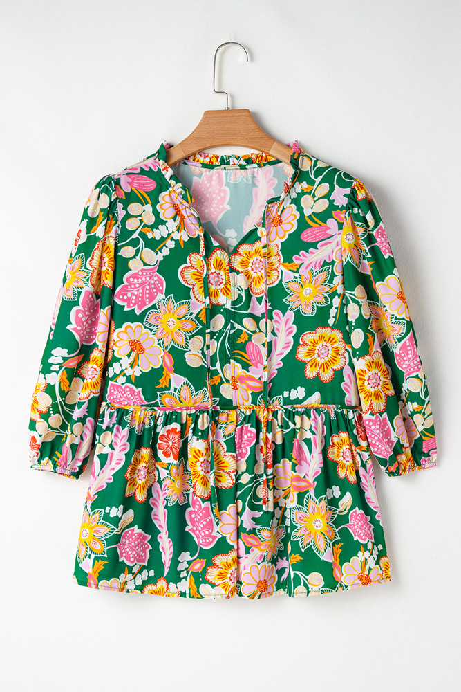 The Juliet Floral Shirred Blouse