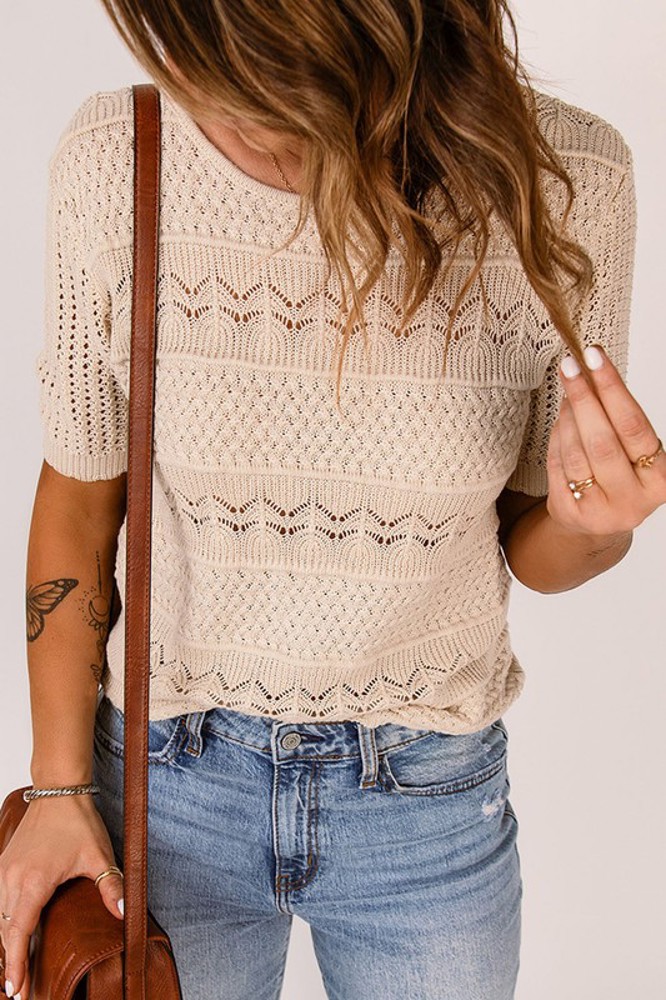 SALE! Scallop Knit Top