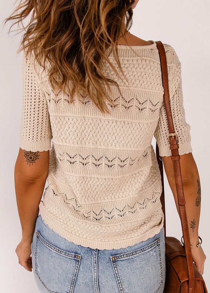 SALE! Scallop Knit Top