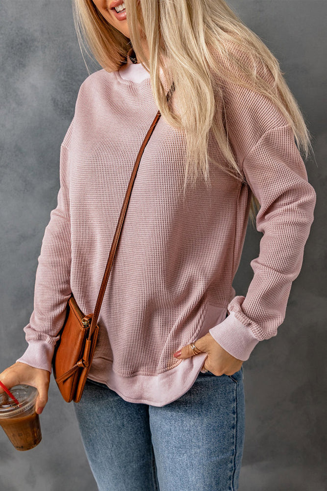 Sale! Essential Crew Waffle Knit Top