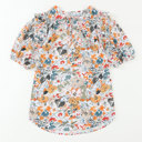  Sale! Multicolor Floral Split V Neck Blouse (Size XL)