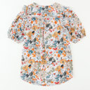  SALE! Multicolor Floral Split V Neck Blouse (Size XL)