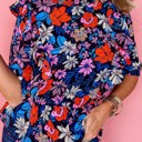  Sale! Floral Mock Neck Blouse