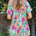  SALE! Floral Print Short Sleeve Blouse