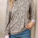  SALE! Cheetah Contrast Long Sleeve Top