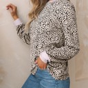  SALE! Cheetah Contrast Long Sleeve Top