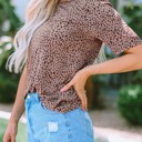  SALE! Spotted Leopard Knit Top (Size Small)