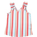  SALE! Stripe Ruffle Strap Tank Top