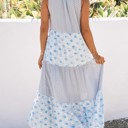  SALE! Abstract Split V-Neck Maxi Dress