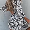  SALE! Leopard Tiered Long Sleeve Mini Dress