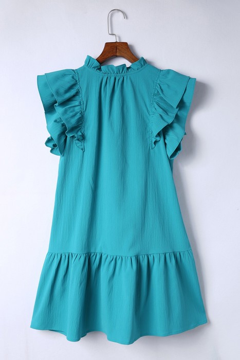 SALE! Ruffle Short Sleeve Mini Dress