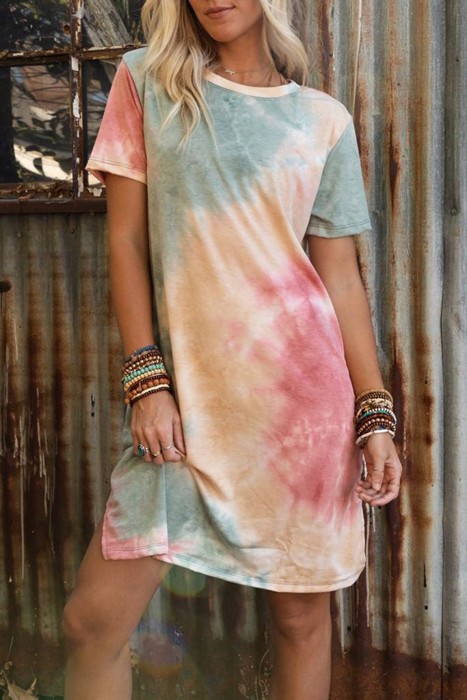 SALE! Sublimated Tie-Dye Print Dress