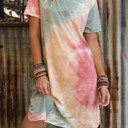  SALE! Sublimated Tie-Dye Print Dress