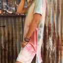  SALE! Sublimated Tie-Dye Print Dress