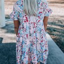  SALE! Floral Short Sleeve Tiered Dress (Size Medium)