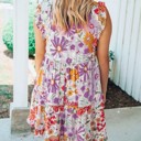  SALE! Ruffle Vibrant Floral Tiered Dress