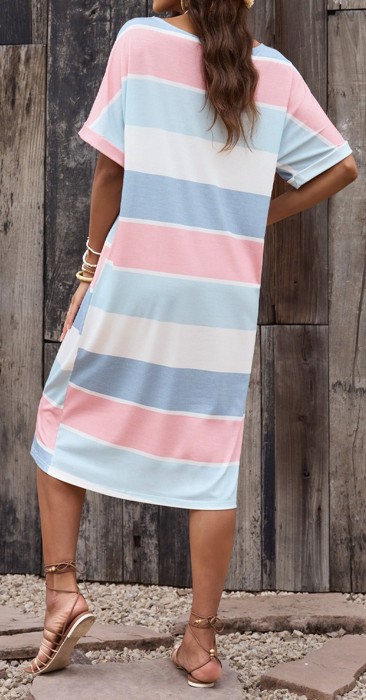 SALE! Multicolor Striped Midi Dress