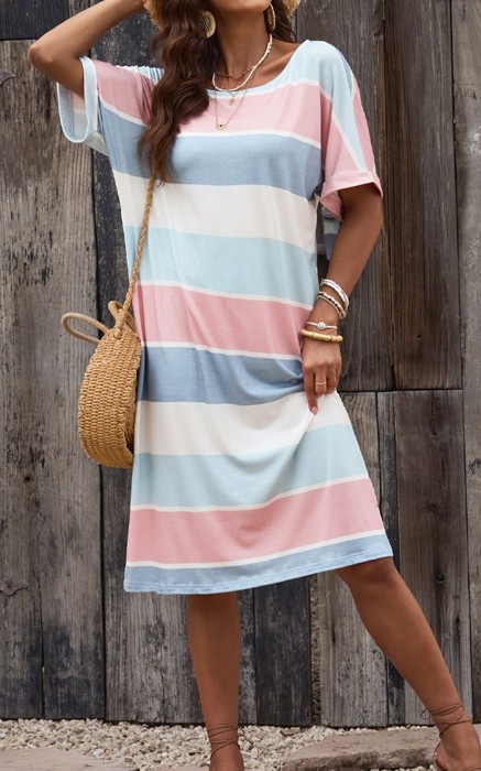 SALE! Multicolor Striped Midi Dress