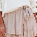  SALE! Overlay Tie Ruffled Shorts