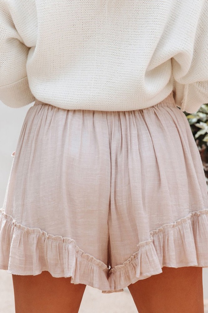 SALE! Overlay Tie Ruffled Shorts