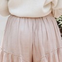  SALE! Overlay Tie Ruffled Shorts