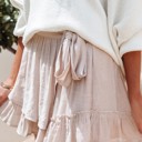  SALE! Overlay Tie Ruffled Shorts