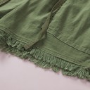  SALE! Denim Frayed Hem Drawstring Shorts