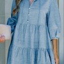  SALE! Denim Tiered Babydoll Dress