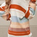  HIDDEN GEMS Soft Colorful Stripe Sweater