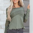  Charmingly Sweet Lace Long Sleeve Top